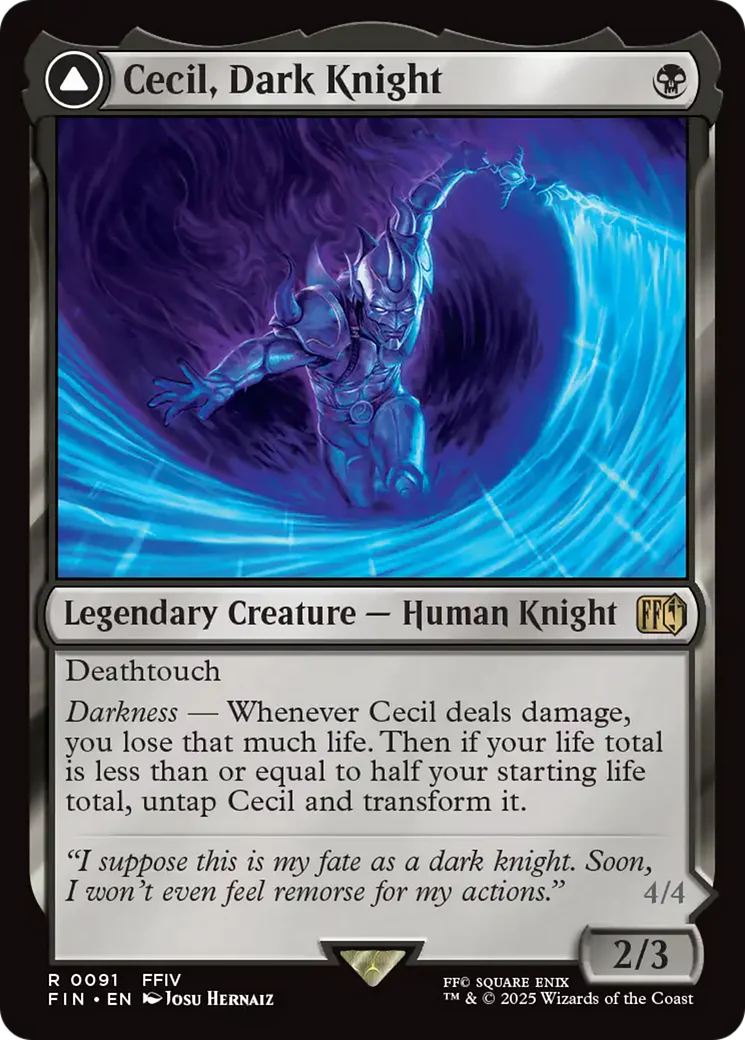 Cecil, Dark Knight // Cecil, Redeemed Paladin (FIN-091) - FINAL FANTASY Foil - Image 5