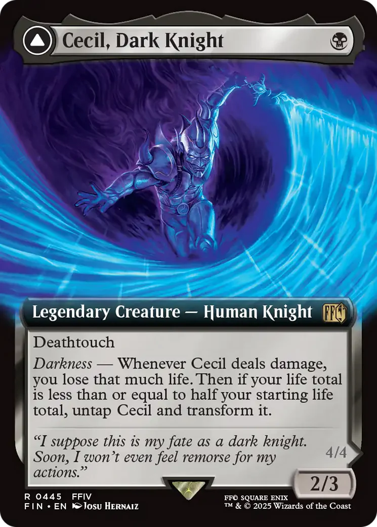 Cecil, Dark Knight // Cecil, Redeemed Paladin (FIN-445) - FINAL FANTASY: (Extended Art) Foil - Image 6