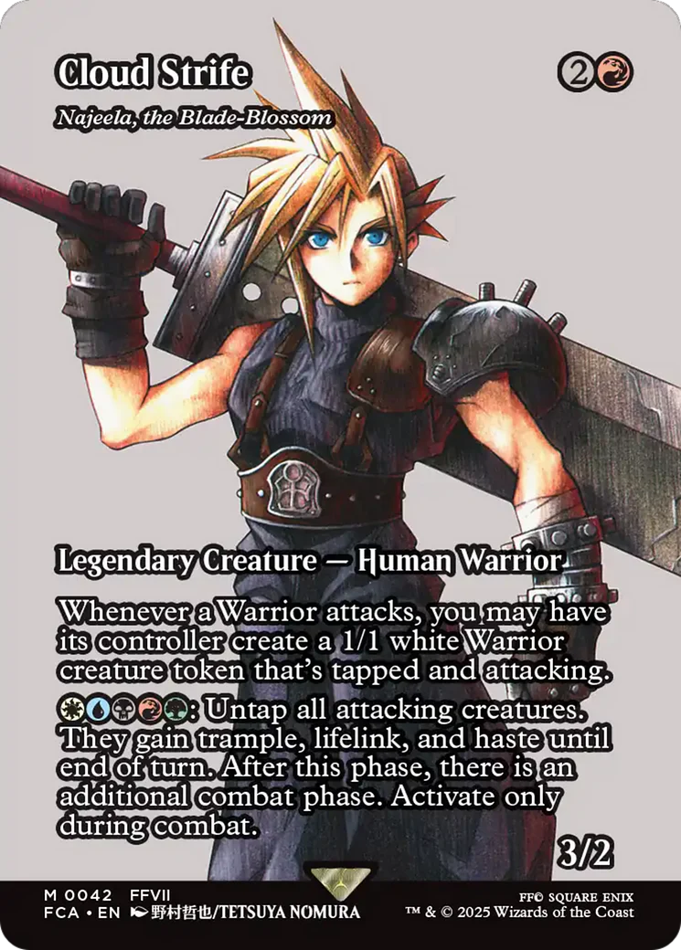 Cloud Strife - Najeela, the Blade-Blossom (Showcase) (FCA-042) - FINAL FANTASY: Through the Ages Foil