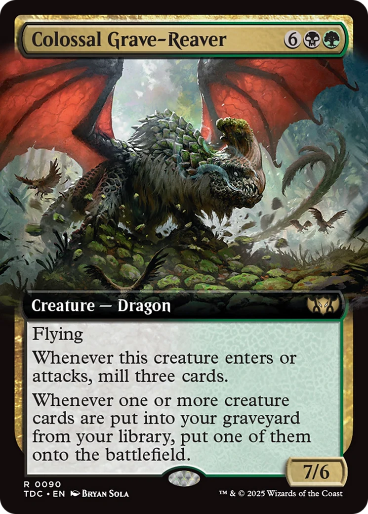 Colossal Grave-Reaver (Extended Art) (TDC-090) - Commander: Tarkir: Dragonstorm