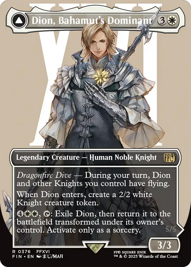 Dion, Bahamut's Dominant (Borderless) (FIN-376) - FINAL FANTASY Foil