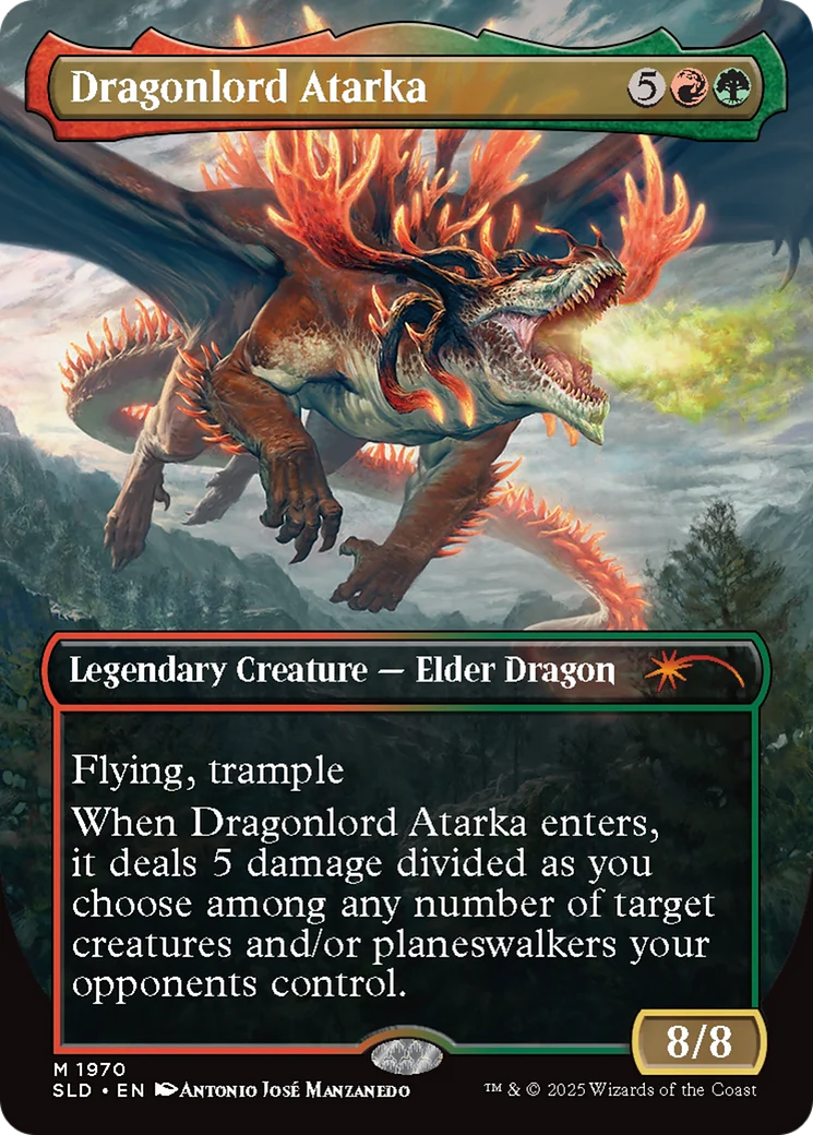 Dragonlord Atarka // Dragonlord Atarka (SLD-1970) - Secret Lair Drop (Borderless) Foil - Image 4