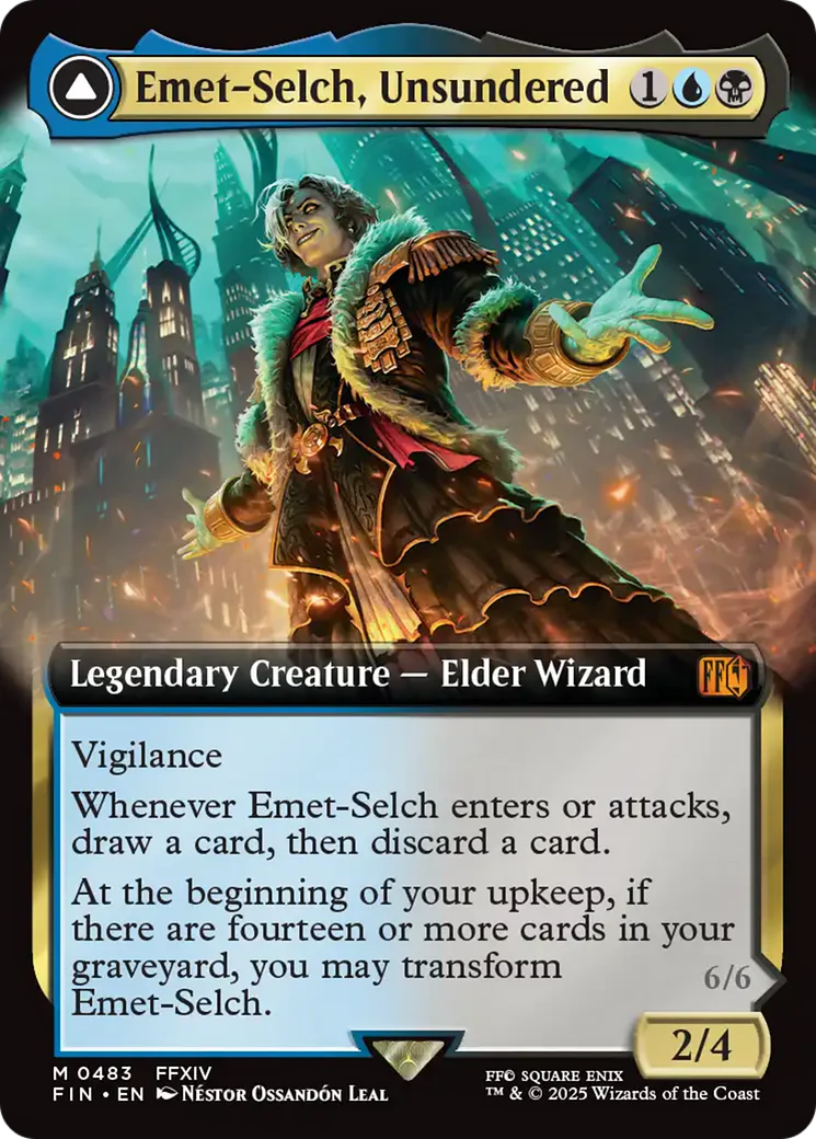 Emet-Selch, Unsundered // Hades, Sorcerer of Eld (FIN-483) - FINAL FANTASY: (Extended Art) Foil - Image 5
