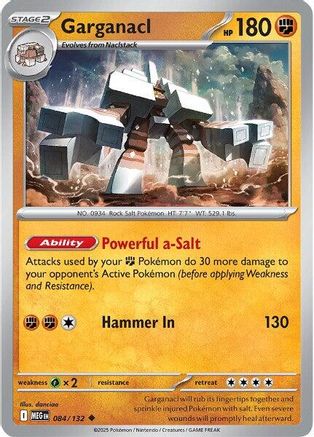 Garganacl 084/132 - Uncommon - Reverse Holofoil