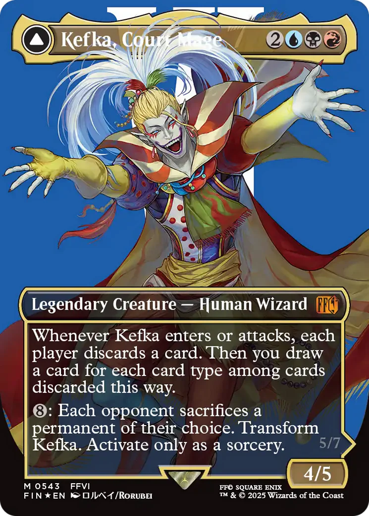 Kefka, Court Mage (Borderless) (Surge Foil) (FIN-543) - FINAL FANTASY