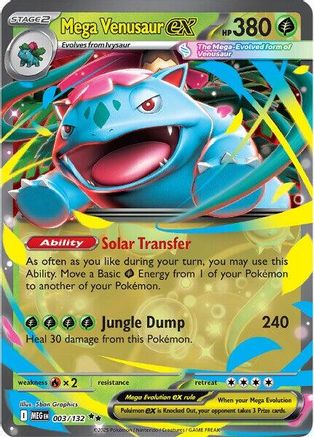 Mega Venusaur ex 003/132 - Double Rare - Holofoil