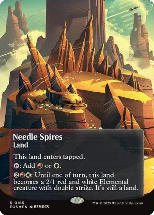 Needle Spires (0165) (Borderless) (Galaxy Foil) (EOS-165) - Edge of Eternities: Stellar Sights Foil