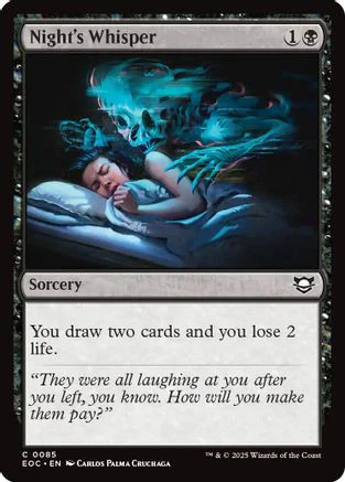 Night's Whisper (EOC-085) - Commander: Edge of Eternities