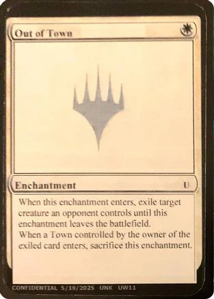 Out of Town (-) - Un-Known Event Playtest Cards