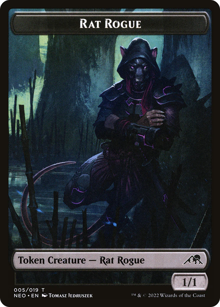 Rat Rogue (NEO-005) - Kamigawa: Neon Dynasty Tokens Foil
