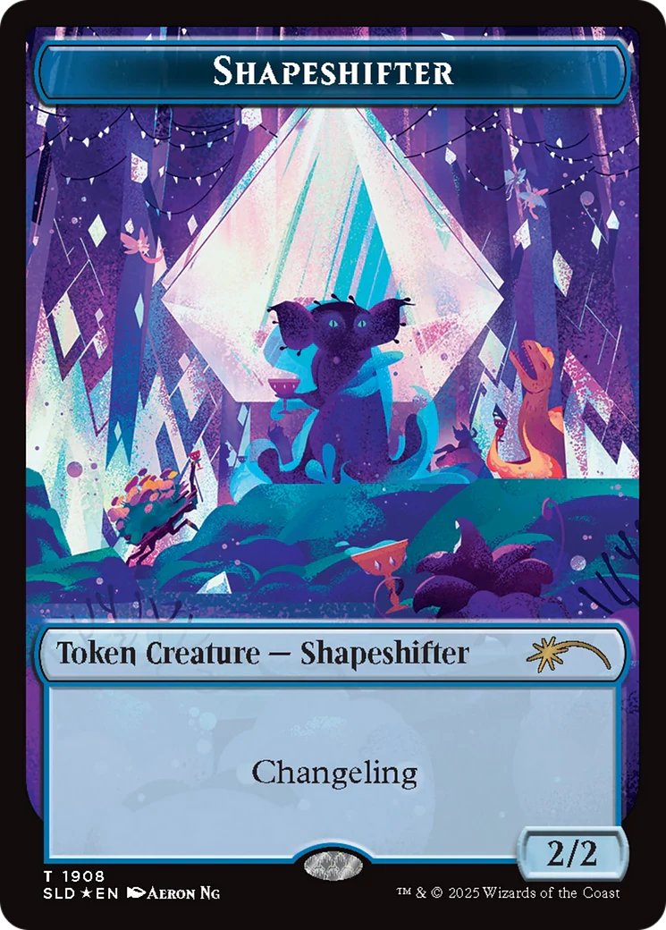 Shapeshifter Token (1908) (Double Rainbow Foil) (SLD-1908) - Secret Lair Drop Series Foil