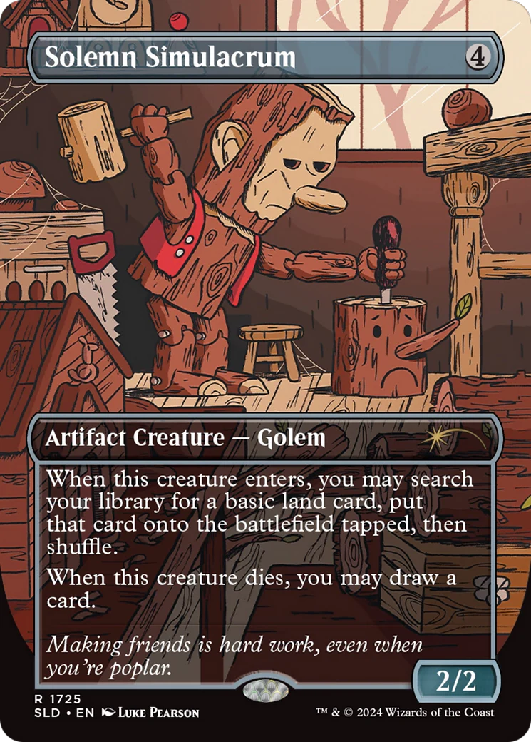 Solemn Simulacrum (SLD-1725) - Secret Lair Drop (Borderless) Foil