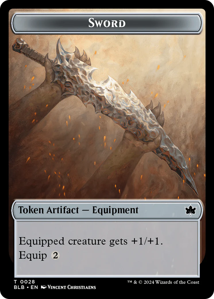 Sword (BLB-028) - Bloomburrow Tokens Foil