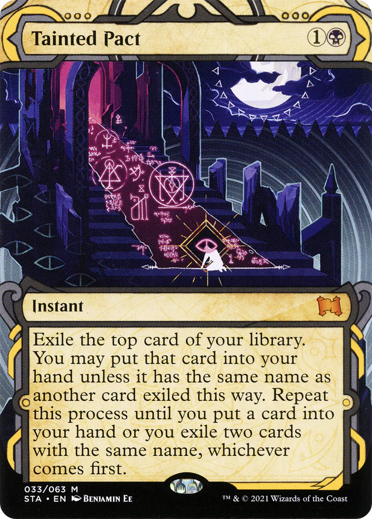 Tainted Pact (STA-033) - Strixhaven Mystical Archive: (Showcase) (Borderless) Etched Foil