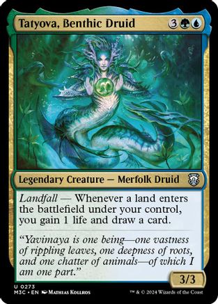 Tatyova, Benthic Druid (Ripple Foil) (M3C-273) - Commander: Modern Horizons 3 Foil