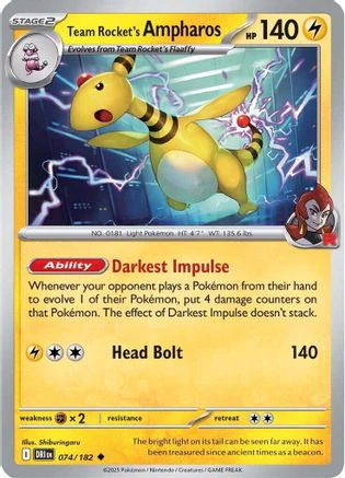 Team Rocket's Ampharos 074 - Uncommon