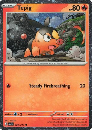 Tepig (Cosmos Holo) (029/217) - Miscellaneous Cards & Products Holofoil