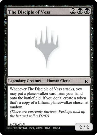 The Disciple of Vess (-) - Un-Known Event Playtest Cards
