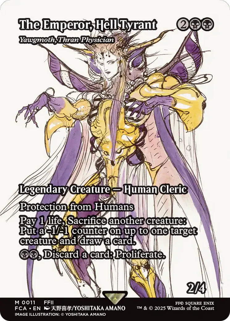 The Emperor, Hell Tyrant - Yawgmoth, Thran Physician (Showcase) (FCA-011) - FINAL FANTASY: Through the Ages Foil