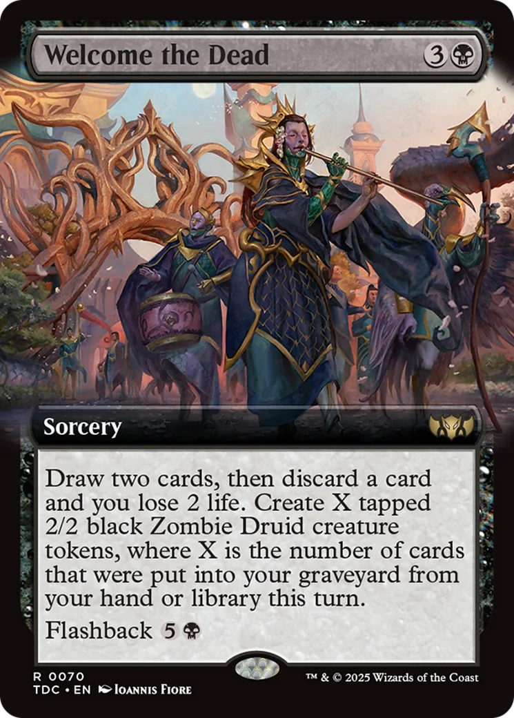 Welcome the Dead (TDC-070) - Tarkir: Dragonstorm Commander: (Extended Art)